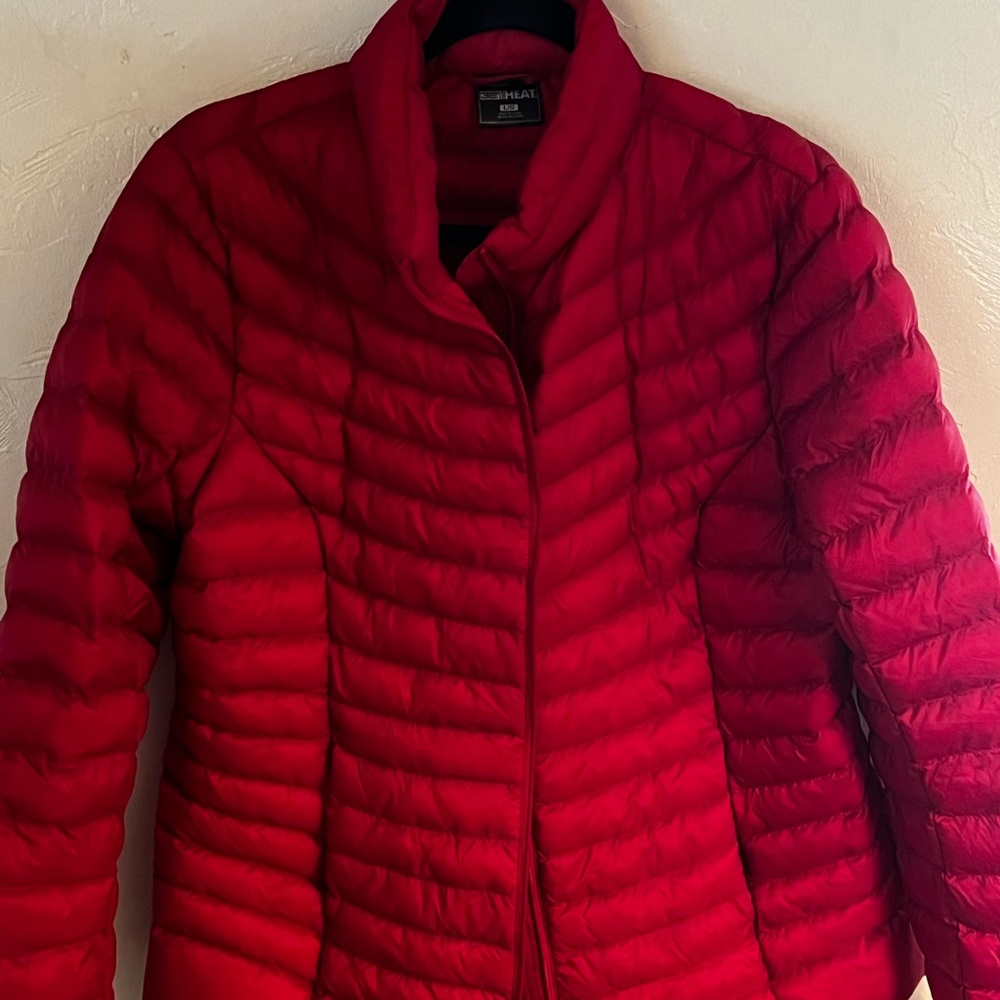 Red puffer jacket barely worn.